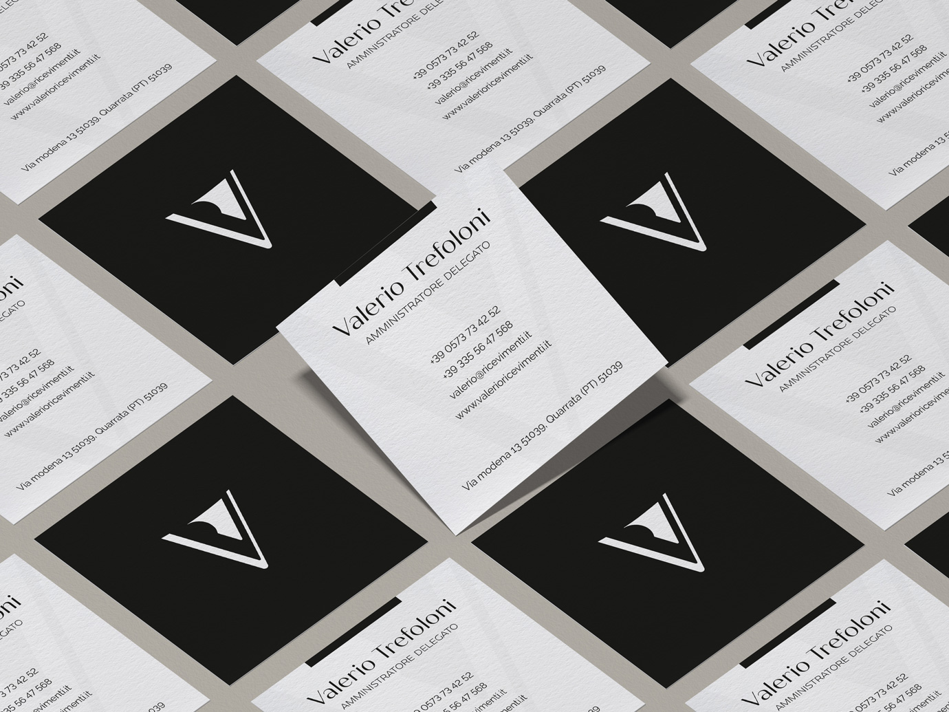 Valerio Ricevimenti Business Card Taak Web Agency Prato