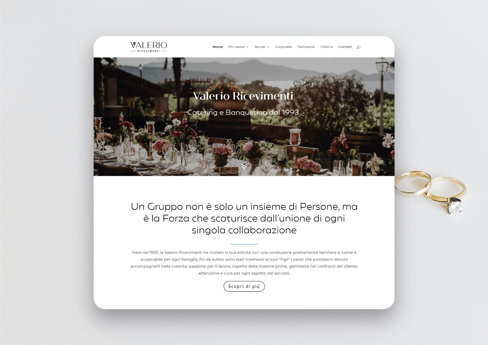Valerio Ricevimenti Sito Taak Web Agency Prato
