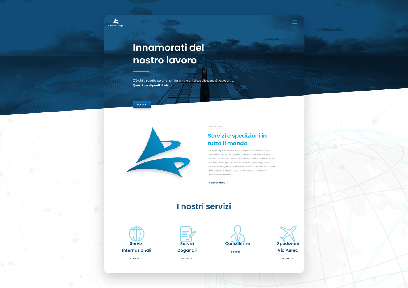 Central Cargo Taak Web Agency Sito Web Desktop