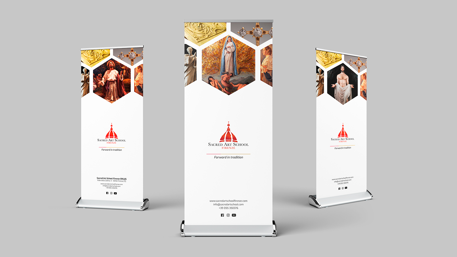 Sacred Art School Firenze Rollup by Taak Web Agency Prato