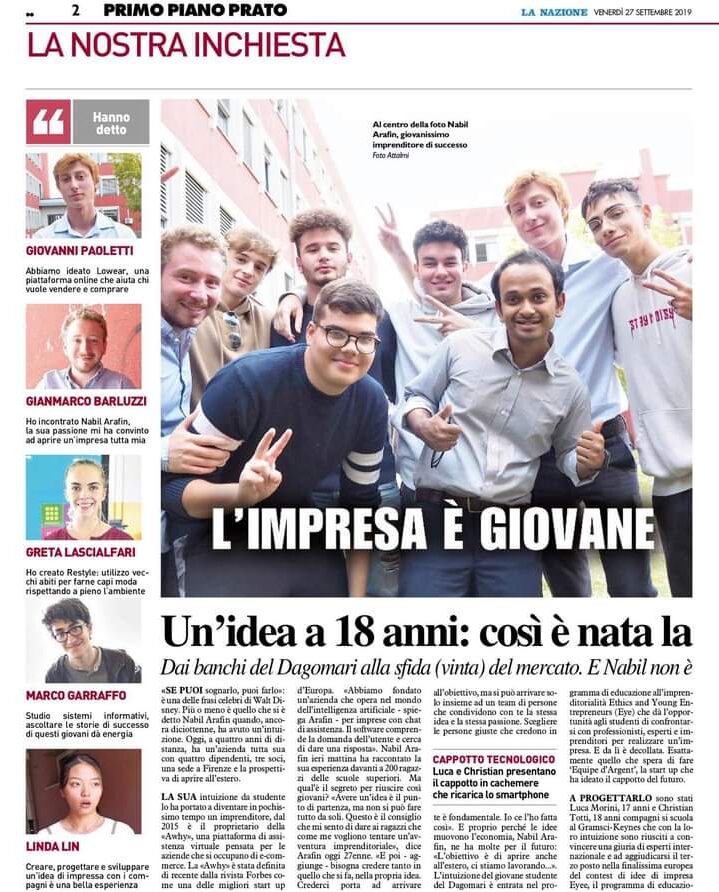 Che cos’è una Web Agency? 1 Giornale Nabil Arafin Progetto EYE Taak Web agency Prato Bologna edited